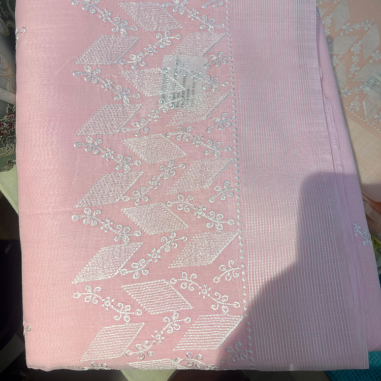 Fancy saree- silk cotton -Baby pink