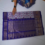 Pochampally Ikkat Handwoven Blue Pure Silk Saree  Bridal Collection