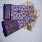 Pochampally Ikkat Handwoven Blue Pure Silk Saree  Bridal Collection