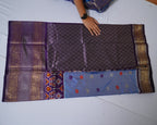 Pochampally Pure Silk Saree with Ikkat Weaving – Wedding Collection – Blue & Violet