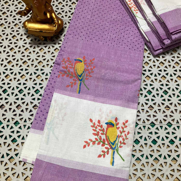 Mangalagiri cotton -hand weaved- digital prints