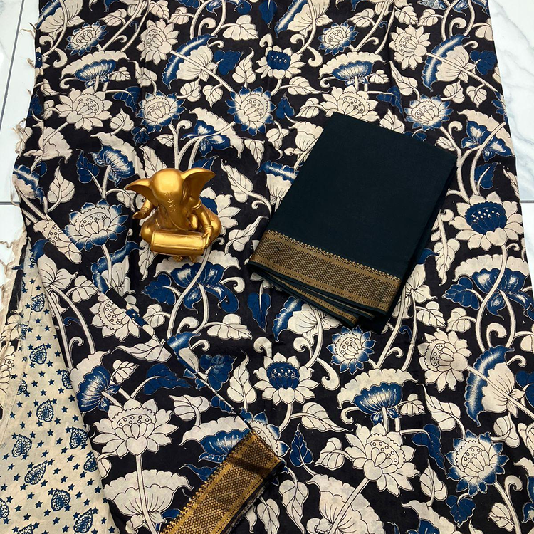 Mangalagiri pattu- Pen kalamkari work -Lehanga sets