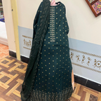 Reyon dress-Blue -3 piece dress