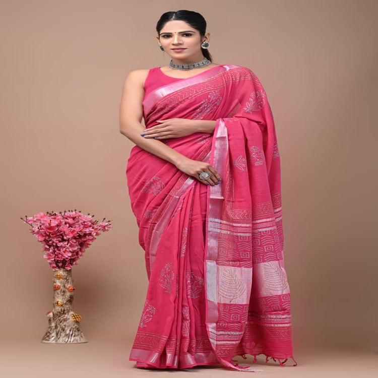 Lenin saree-Pink